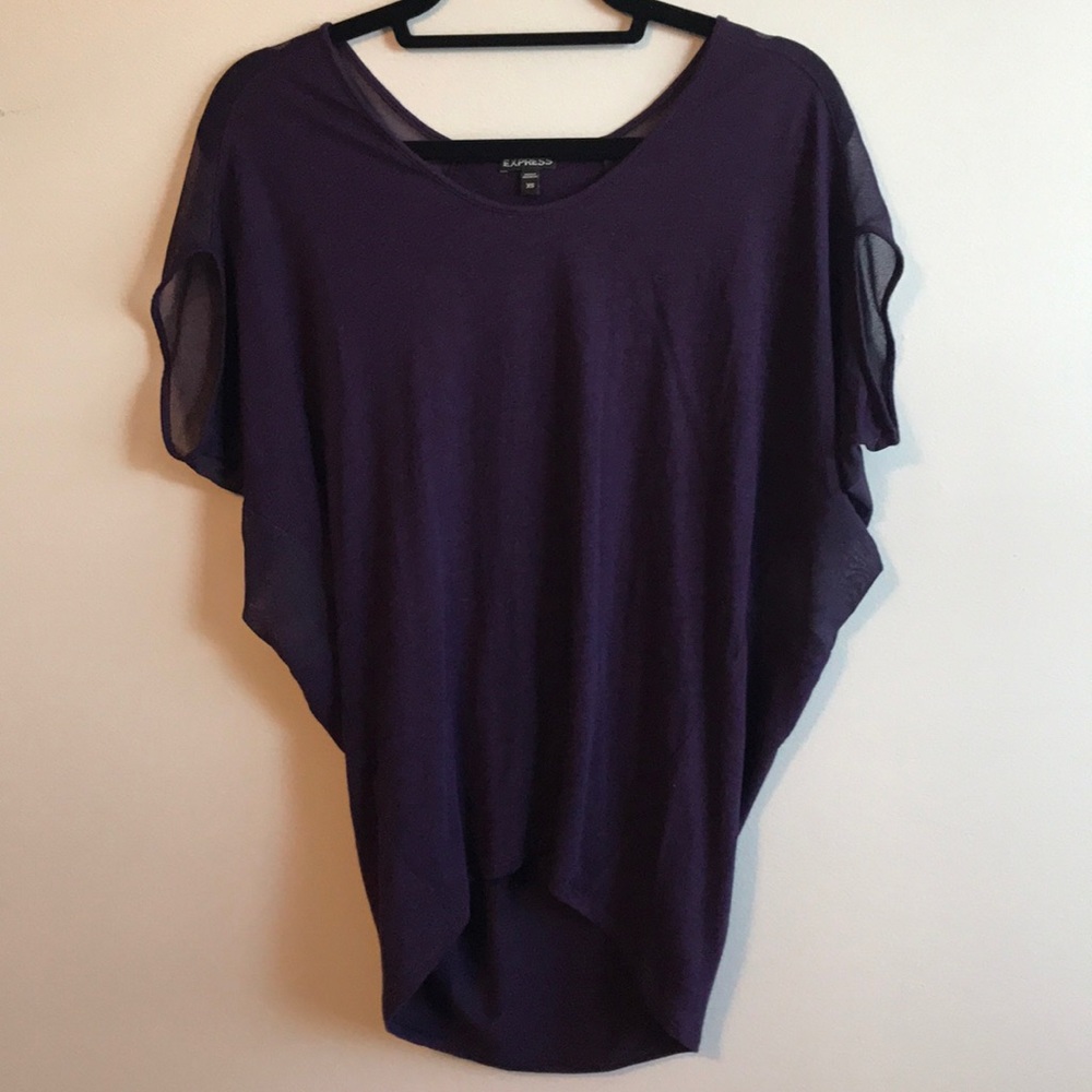 3/$15 Express Top Purple Loose Oversized Style